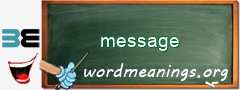 WordMeaning blackboard for message